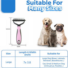 Double-Sided Pet Grooming Brush: Deshedding and Dematting Tool for Dogs & Cats