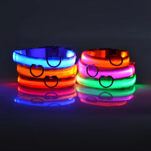 LED Nylon Pet Collar: Adjustable, Glows in the Dark, Night Safety